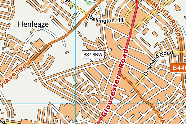 BS7 8RW map - OS VectorMap District (Ordnance Survey)