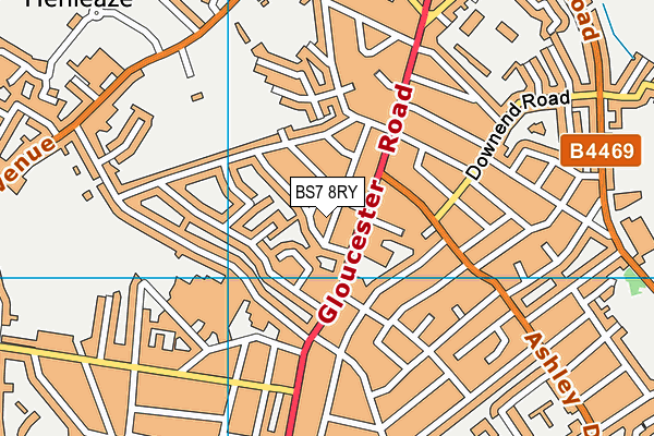 BS7 8RY map - OS VectorMap District (Ordnance Survey)