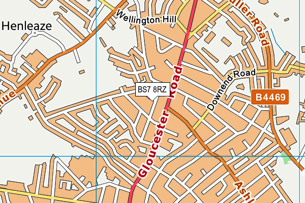 BS7 8RZ map - OS VectorMap District (Ordnance Survey)