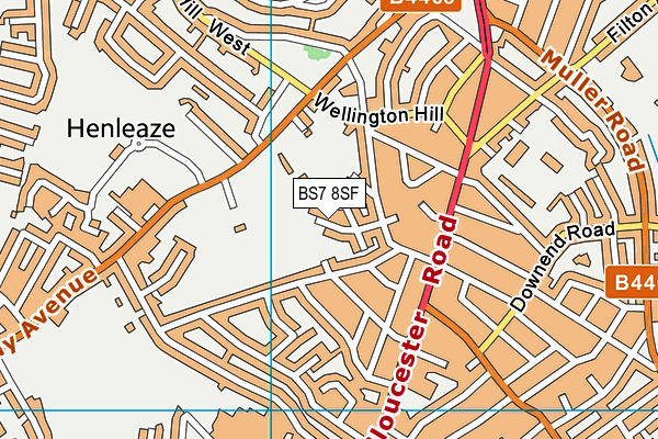 BS7 8SF map - OS VectorMap District (Ordnance Survey)