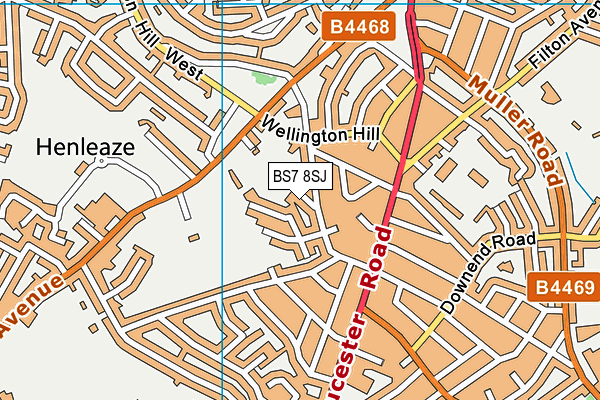 BS7 8SJ map - OS VectorMap District (Ordnance Survey)