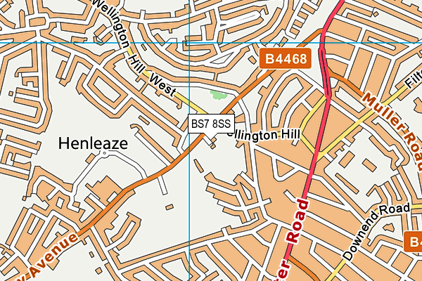 BS7 8SS map - OS VectorMap District (Ordnance Survey)