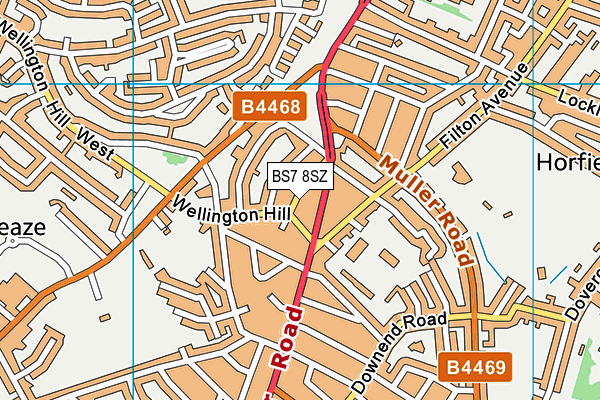 BS7 8SZ map - OS VectorMap District (Ordnance Survey)