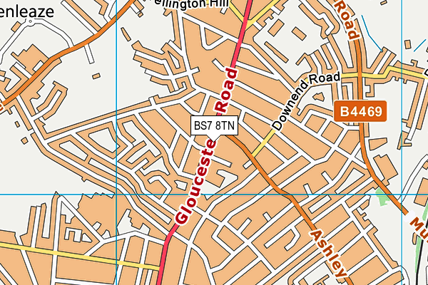 BS7 8TN map - OS VectorMap District (Ordnance Survey)