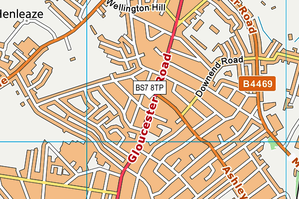 BS7 8TP map - OS VectorMap District (Ordnance Survey)