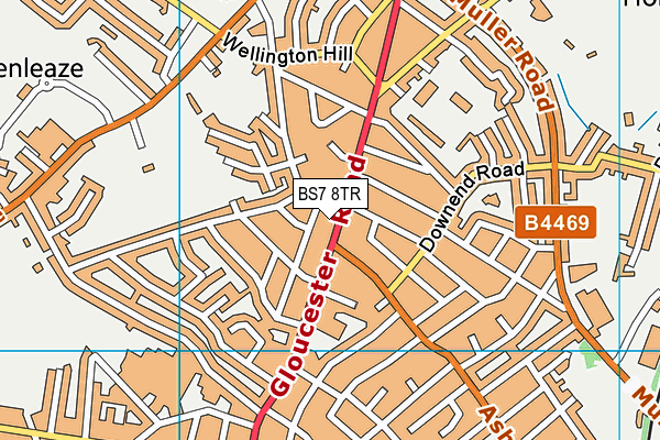 BS7 8TR map - OS VectorMap District (Ordnance Survey)