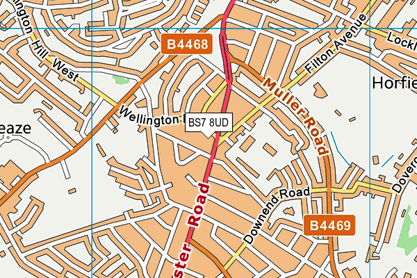 BS7 8UD map - OS VectorMap District (Ordnance Survey)