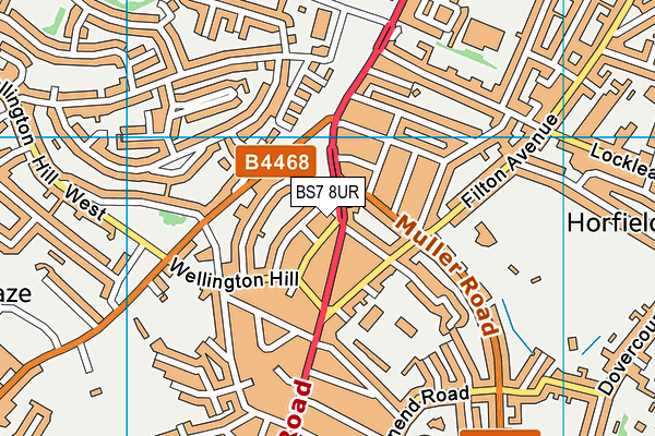 BS7 8UR map - OS VectorMap District (Ordnance Survey)