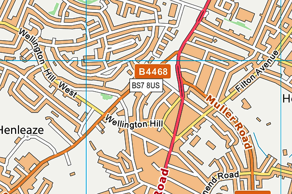 BS7 8US map - OS VectorMap District (Ordnance Survey)