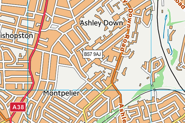 BS7 9AJ map - OS VectorMap District (Ordnance Survey)