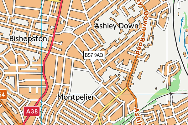 Bristol Central Tennis Club map (BS7 9AQ) - OS VectorMap District (Ordnance Survey)