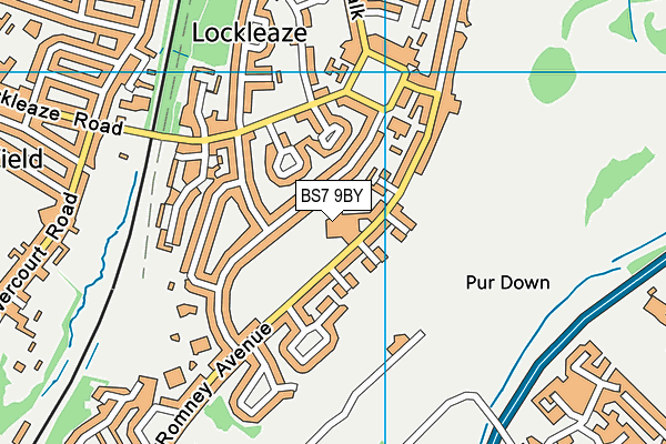 BS7 9BY map - OS VectorMap District (Ordnance Survey)