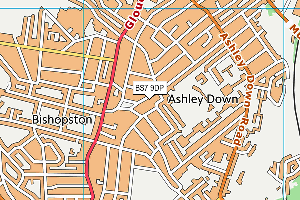 BS7 9DP map - OS VectorMap District (Ordnance Survey)