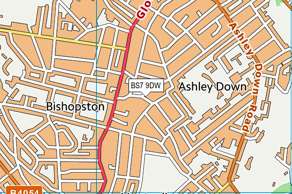 BS7 9DW map - OS VectorMap District (Ordnance Survey)