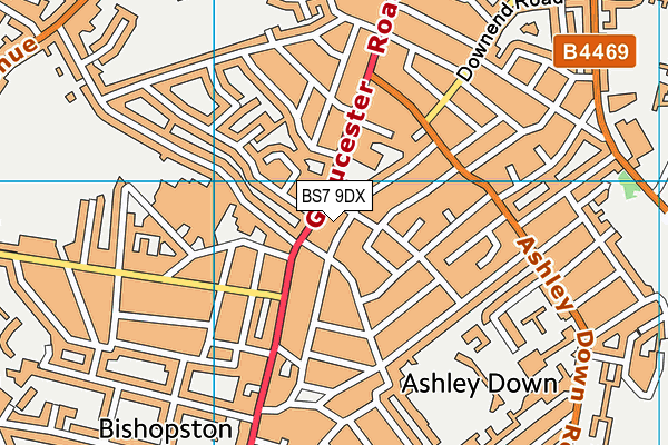 BS7 9DX map - OS VectorMap District (Ordnance Survey)
