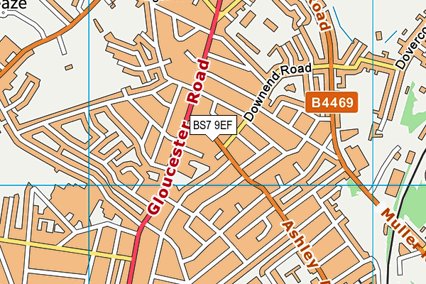 BS7 9EF map - OS VectorMap District (Ordnance Survey)