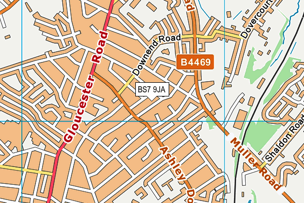 BS7 9JA map - OS VectorMap District (Ordnance Survey)