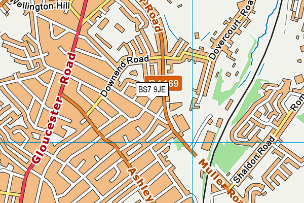 BS7 9JE map - OS VectorMap District (Ordnance Survey)
