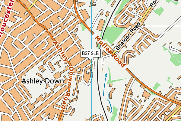 BS7 9LB map - OS VectorMap District (Ordnance Survey)