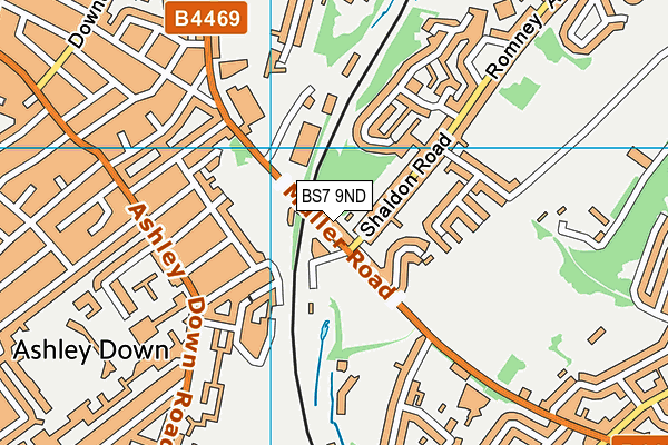 BS7 9ND map - OS VectorMap District (Ordnance Survey)