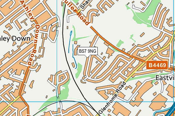 BS7 9NG map - OS VectorMap District (Ordnance Survey)