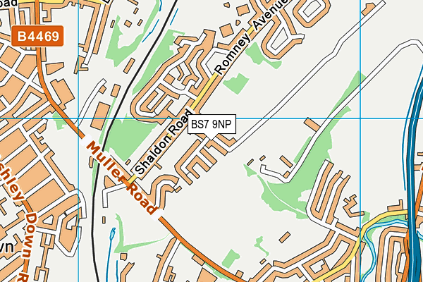 BS7 9NP map - OS VectorMap District (Ordnance Survey)