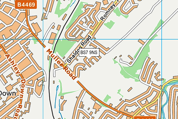 BS7 9NS map - OS VectorMap District (Ordnance Survey)