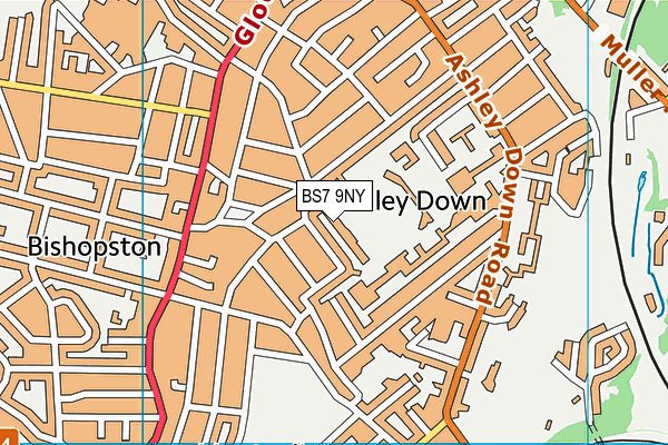 BS7 9NY map - OS VectorMap District (Ordnance Survey)