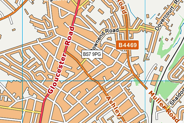 BS7 9PG map - OS VectorMap District (Ordnance Survey)