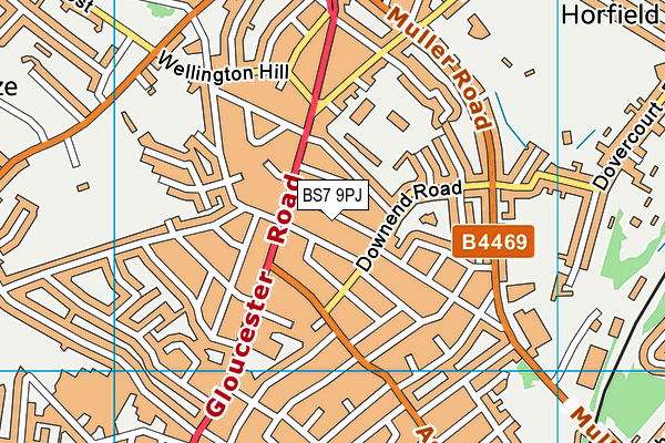 BS7 9PJ map - OS VectorMap District (Ordnance Survey)