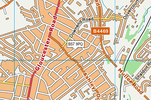 BS7 9PQ map - OS VectorMap District (Ordnance Survey)