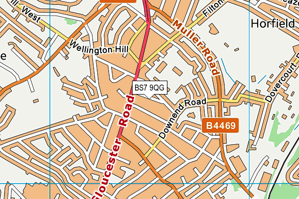 BS7 9QG map - OS VectorMap District (Ordnance Survey)