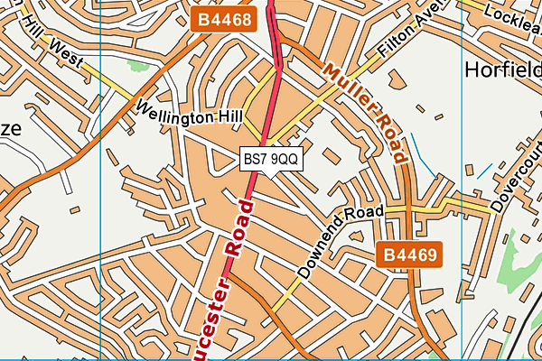BS7 9QQ map - OS VectorMap District (Ordnance Survey)