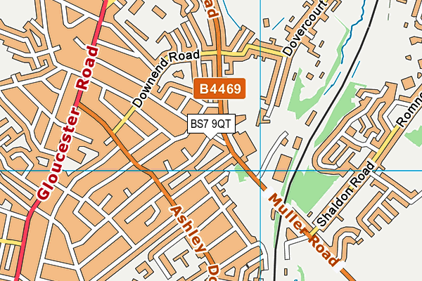 BS7 9QT map - OS VectorMap District (Ordnance Survey)