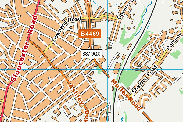 BS7 9QX map - OS VectorMap District (Ordnance Survey)