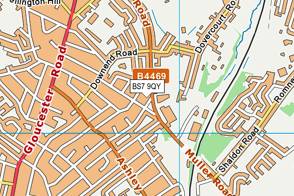 BS7 9QY map - OS VectorMap District (Ordnance Survey)