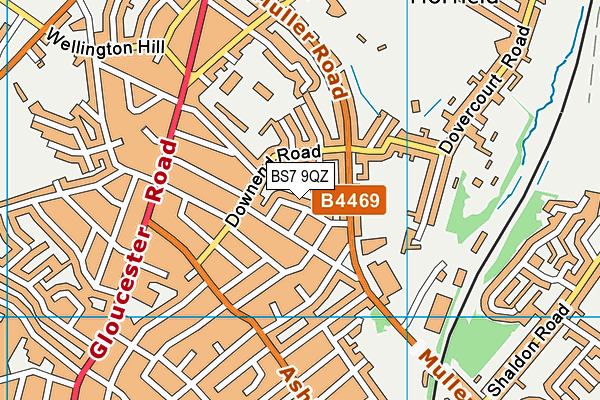 BS7 9QZ map - OS VectorMap District (Ordnance Survey)