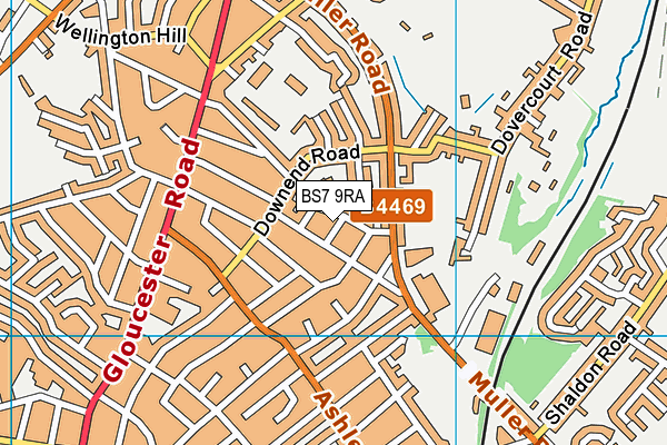 BS7 9RA map - OS VectorMap District (Ordnance Survey)