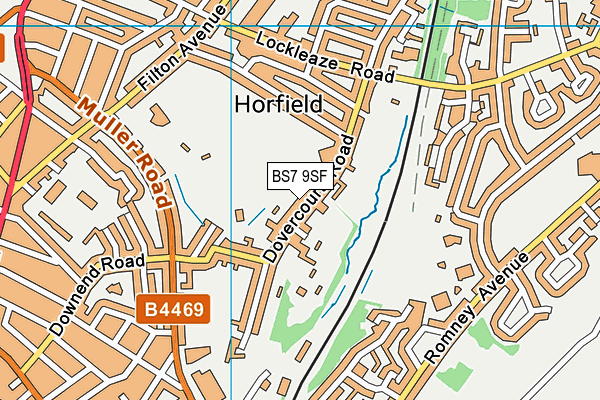 BS7 9SF map - OS VectorMap District (Ordnance Survey)