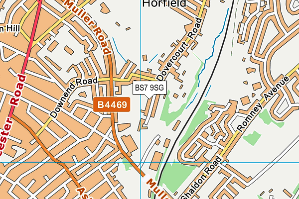 BS7 9SG map - OS VectorMap District (Ordnance Survey)