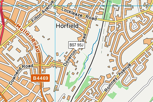 BS7 9SJ map - OS VectorMap District (Ordnance Survey)