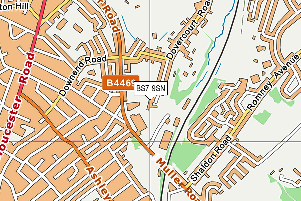 BS7 9SN map - OS VectorMap District (Ordnance Survey)