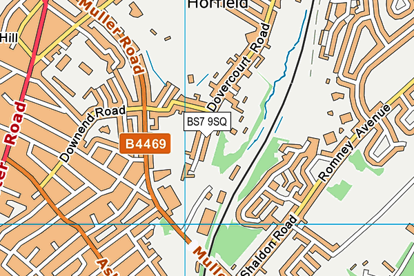 BS7 9SQ map - OS VectorMap District (Ordnance Survey)