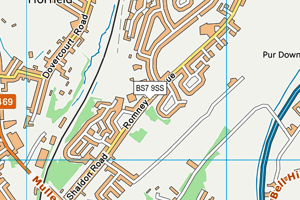 BS7 9SS map - OS VectorMap District (Ordnance Survey)