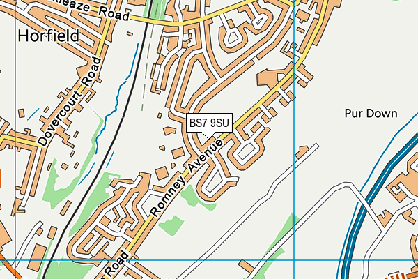 BS7 9SU map - OS VectorMap District (Ordnance Survey)