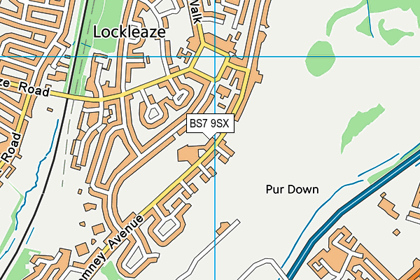 BS7 9SX map - OS VectorMap District (Ordnance Survey)