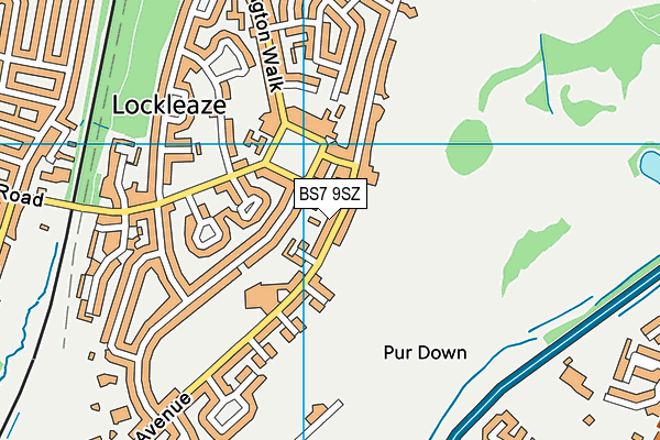BS7 9SZ map - OS VectorMap District (Ordnance Survey)