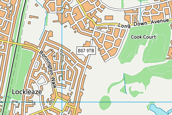 BS7 9TB map - OS VectorMap District (Ordnance Survey)