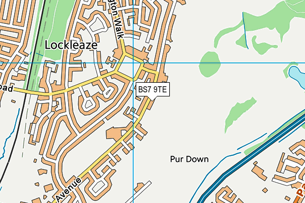 BS7 9TE map - OS VectorMap District (Ordnance Survey)