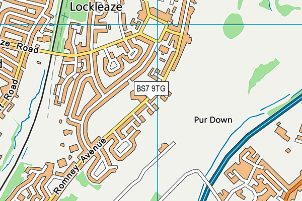 BS7 9TG map - OS VectorMap District (Ordnance Survey)